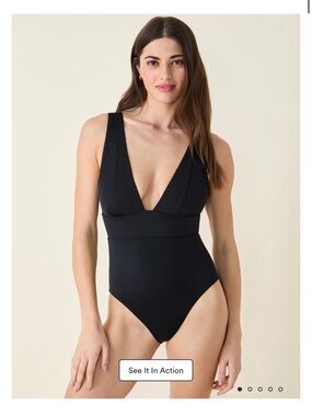 Andie The Mykonos Black Ribbed One-Piece Swimsuit